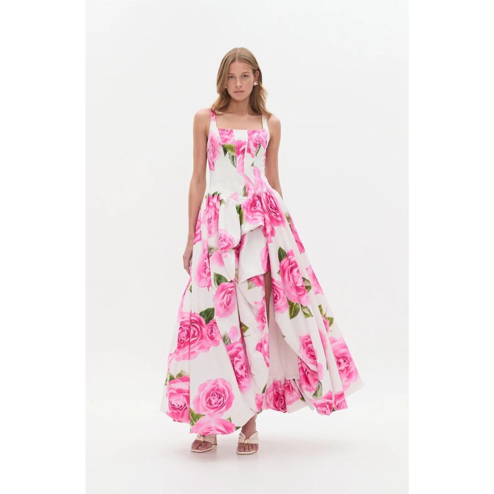 Aje Alani Gown Soft Rose Light Floral US 2 - Picture 2 of 15